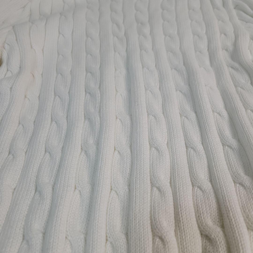 Polo Ralph Lauren ケーブルニットセーター ホワイト　V ネック
