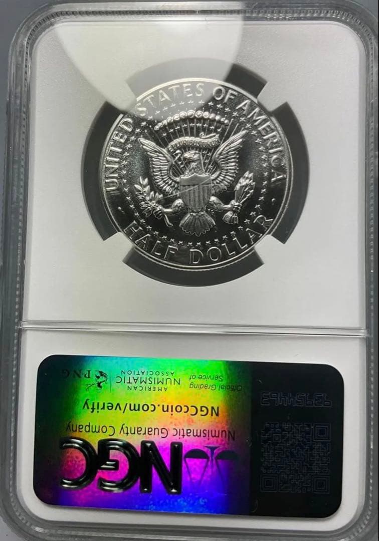【本物保証】NGC鑑定　アメリカ　ハーフダラー　PF68 希少サインラベル　銀貨