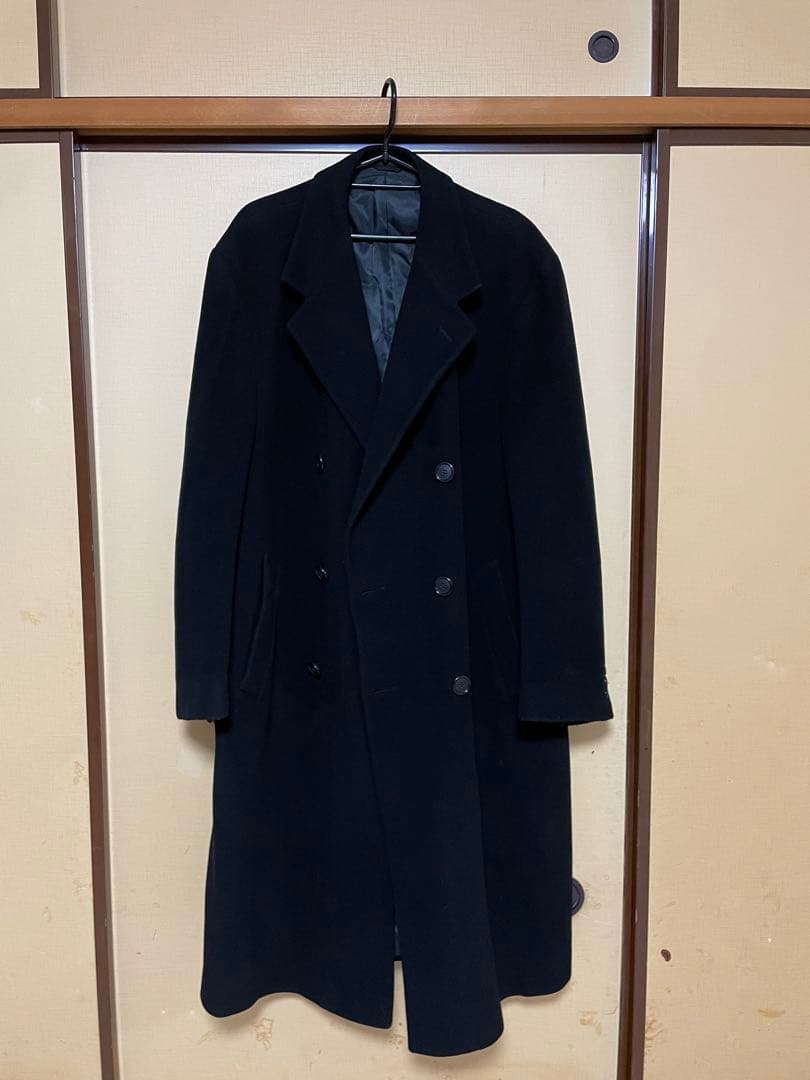 LAUREN Ralph Lauren メンズ ダブルチェスターコート 黒