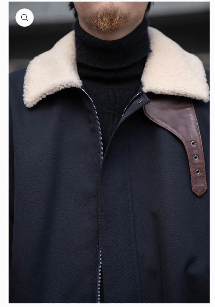ジャケット・アウター ssstein / MOUTON COLLAR PADDED JACKET