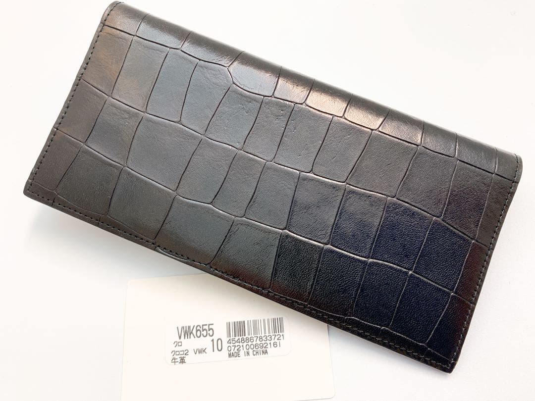 【新品】ヴィヴィアンウエストウッド かぶせ長財布 札入 クロコ オーブピン 黒
