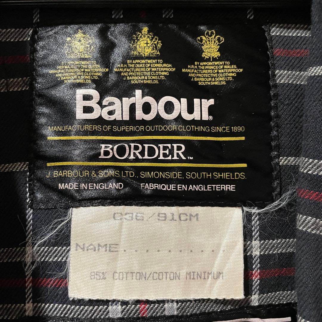 Barbour Border C36 Navy 英国製 ビンテージ ボーダー