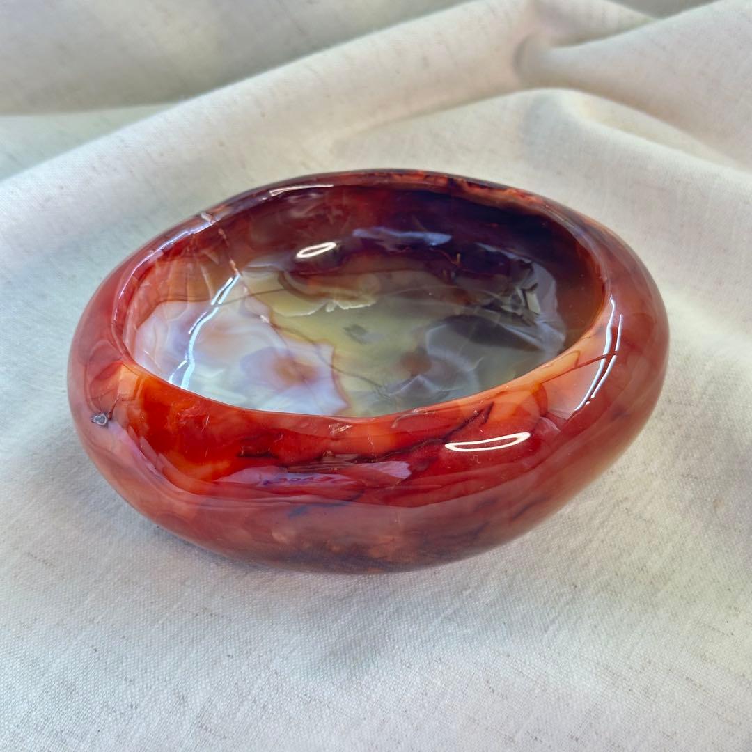 【カーネリアン】トレイ ボウル 小物入れ ブラジル産