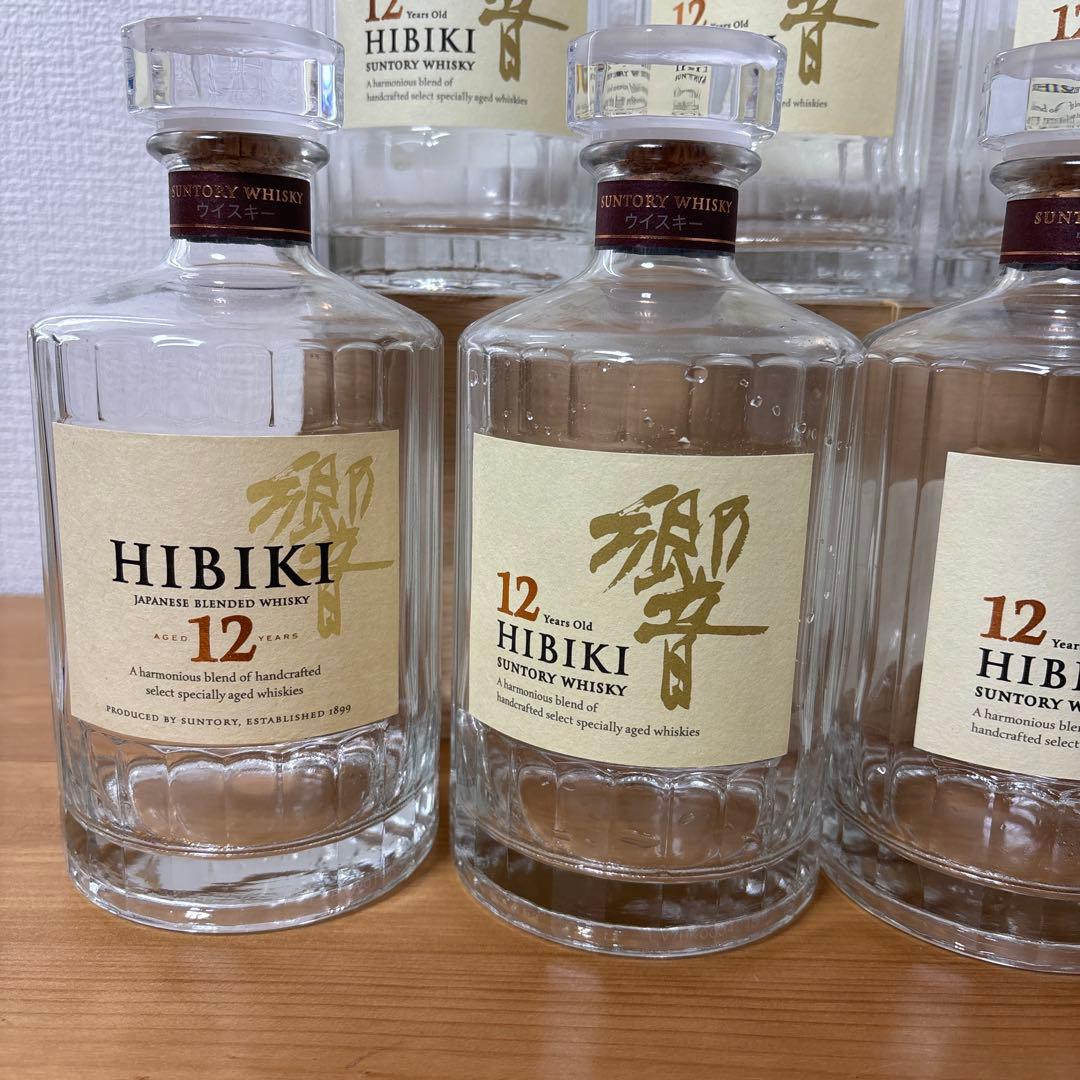 (空瓶) サントリーウイスキー　響12年　700ml 空瓶　7点セット