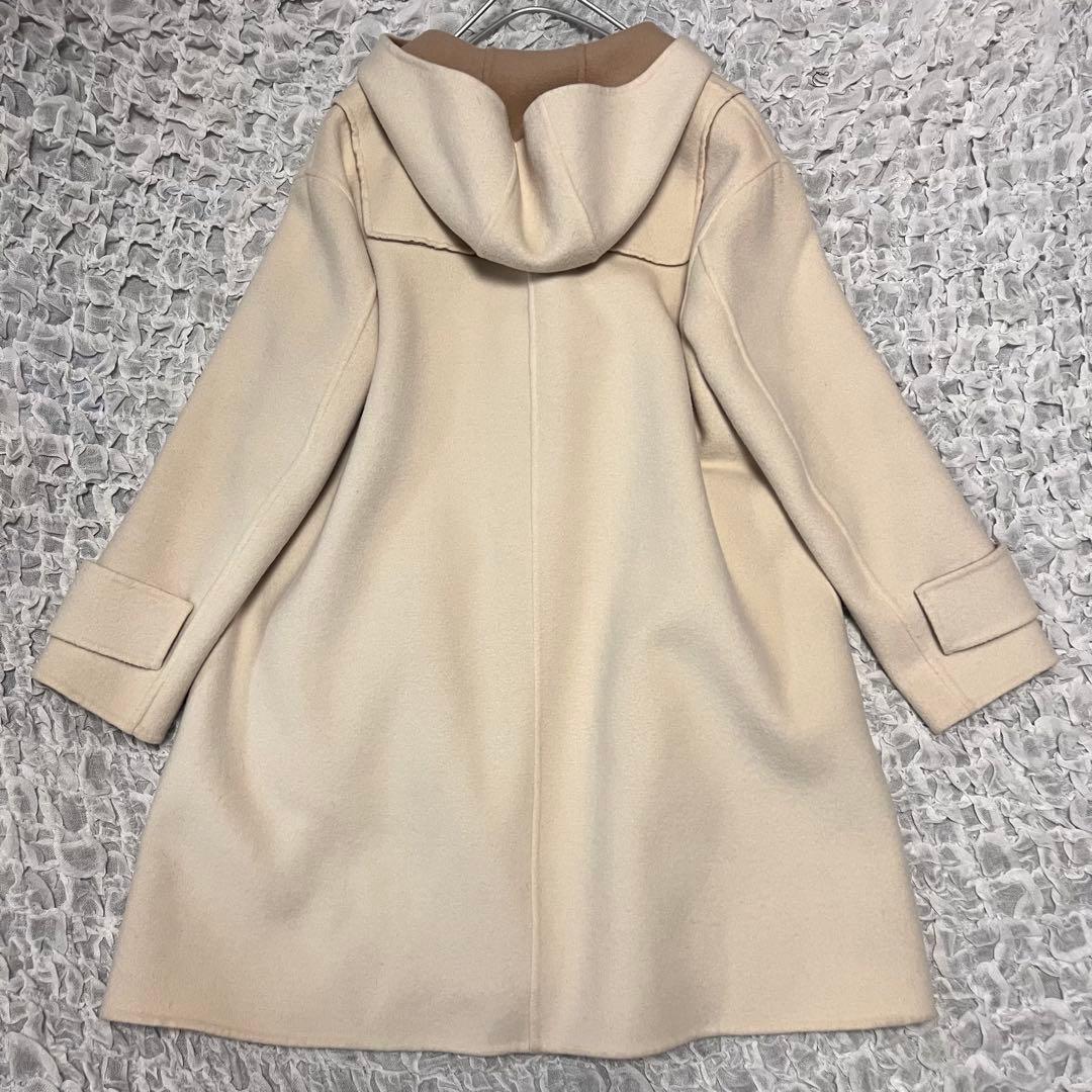 カシミヤ 混【アドーア ADORE】ダッフル コート バイカラー フード