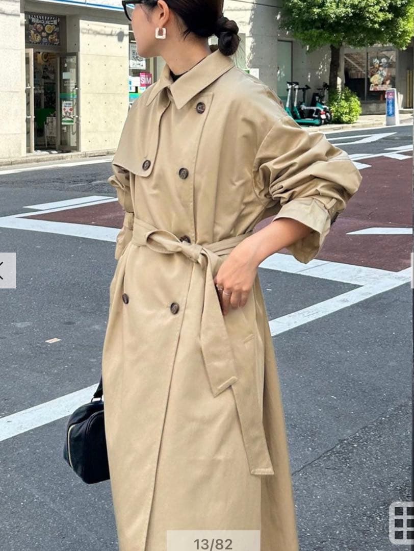 Fredy emue フレディエミュ 袖ボリューム トレンチコート ベージュ36
