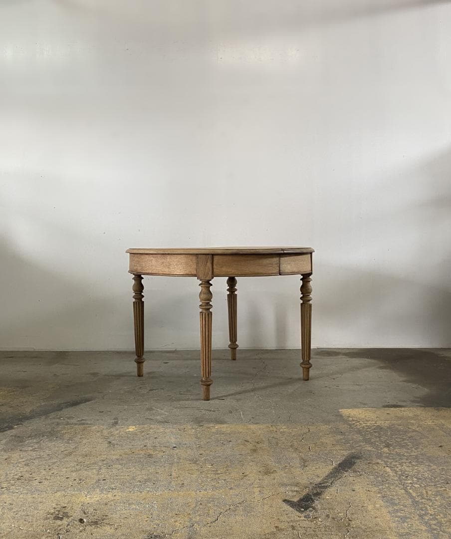 フランス アンティーク Oval Oak Table テーブル チェア