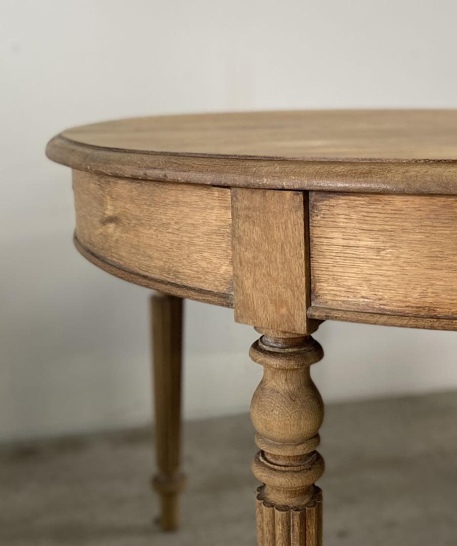 フランス アンティーク Oval Oak Table テーブル チェア