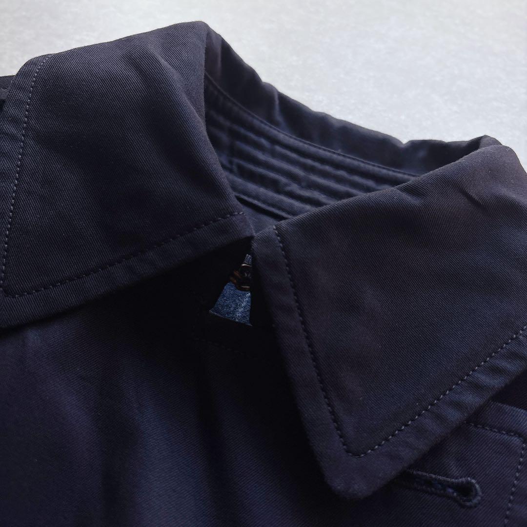 YLEVE｜定価8万 SUPIMA COTTON TRENCH COAT 紺
