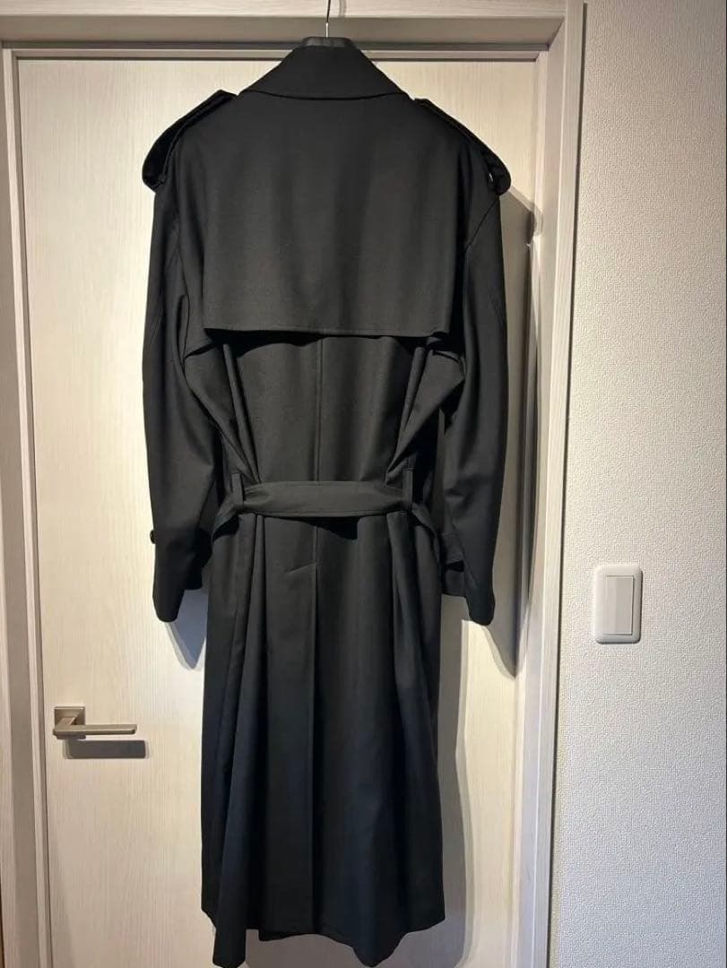 【ごるさん専用】ジョンローレンスサリバン　黒 ダブルブレスト トレンチコート
