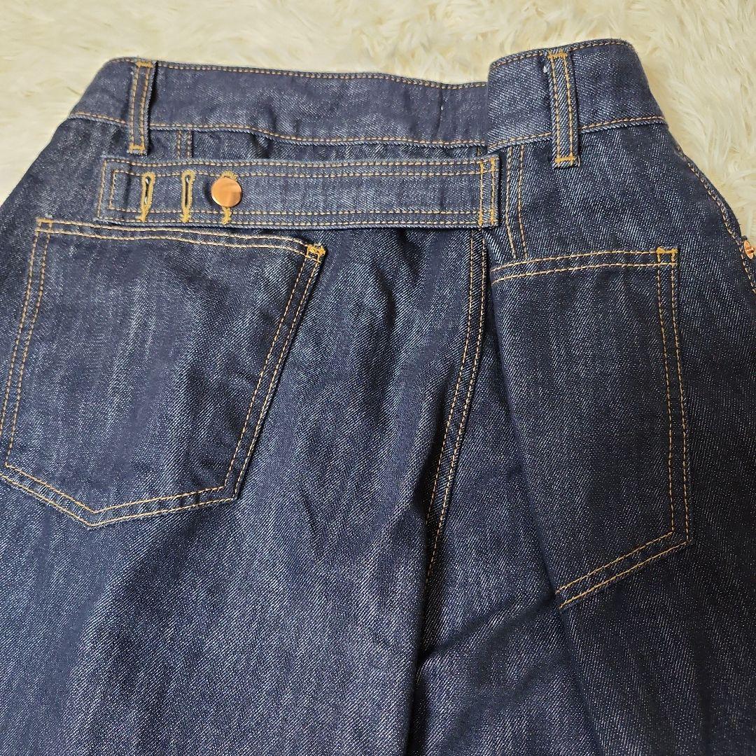 【極美品】 marjour TUCK DENIM タックデニムパンツ　ワイド
