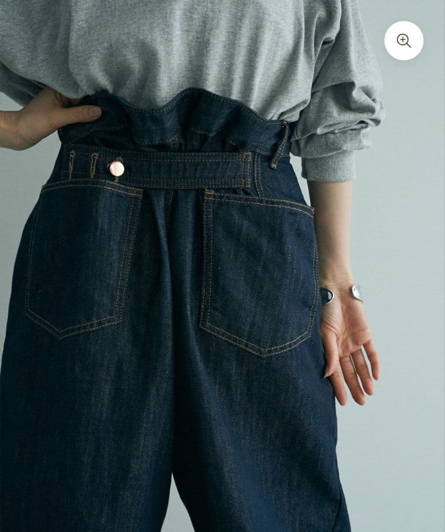 【極美品】 marjour TUCK DENIM タックデニムパンツ　ワイド