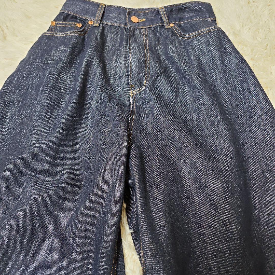 【極美品】 marjour TUCK DENIM タックデニムパンツ　ワイド