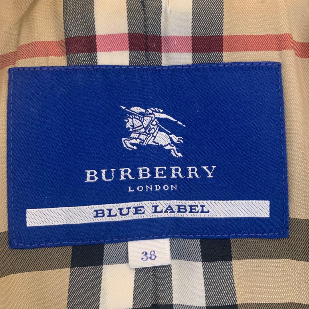 美品　BURBERRY バーバリーブルーレーベル ウール　ロングコート 38