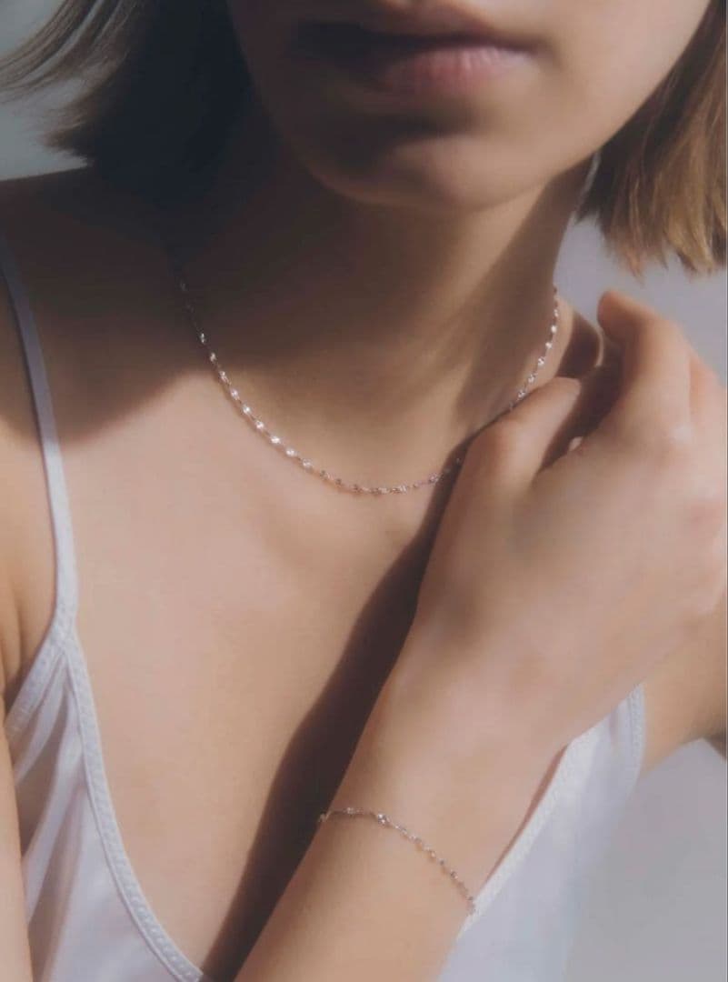 【les bon bon 】サンライトブレスレット+ネックレス計2点　K10WG