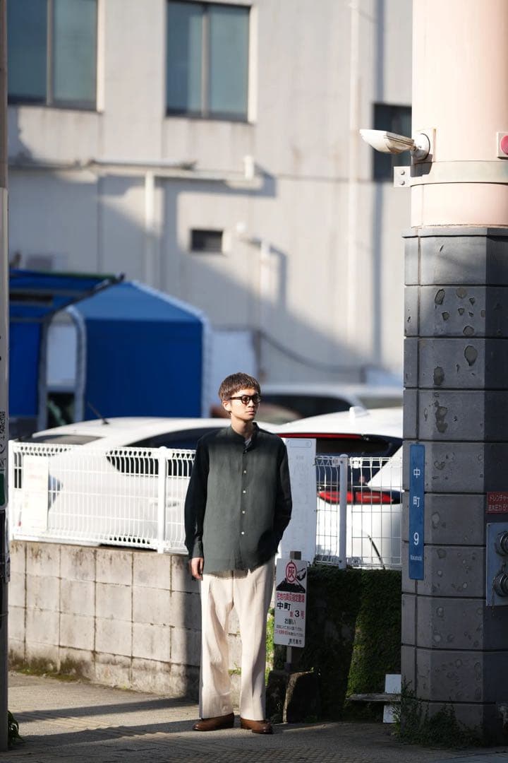maatee&sons フリンジシャツ グリーン サイズ2