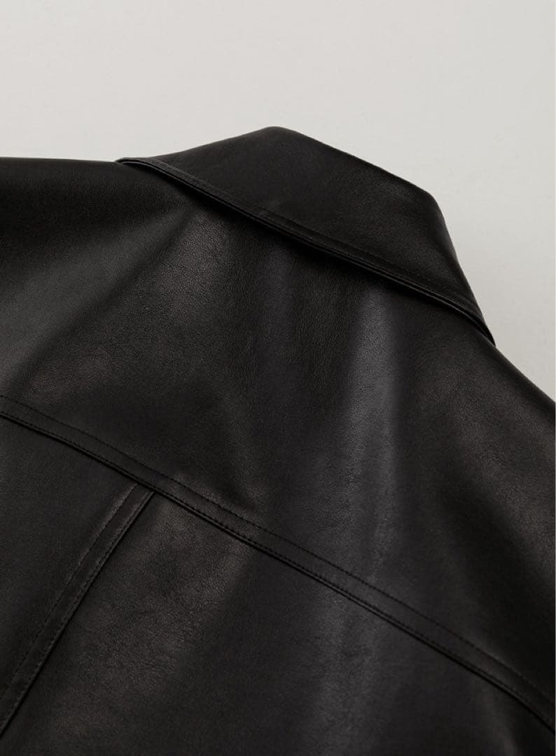 【新品】ohotoro レザージャケット　ダークブラウン