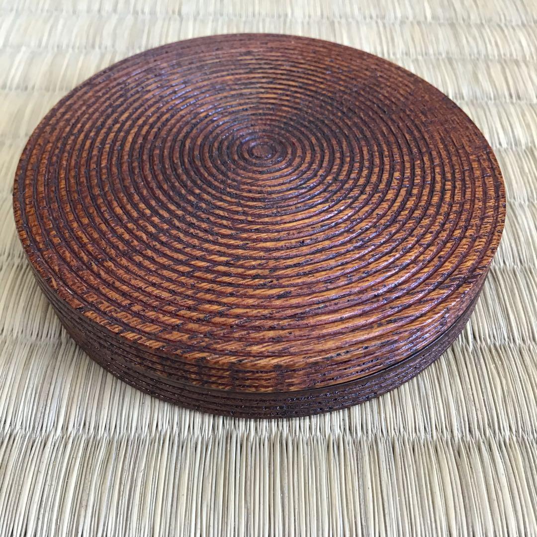 茶道具　香合　糸目丸香合　塗師保斎作　共箱　S166KG