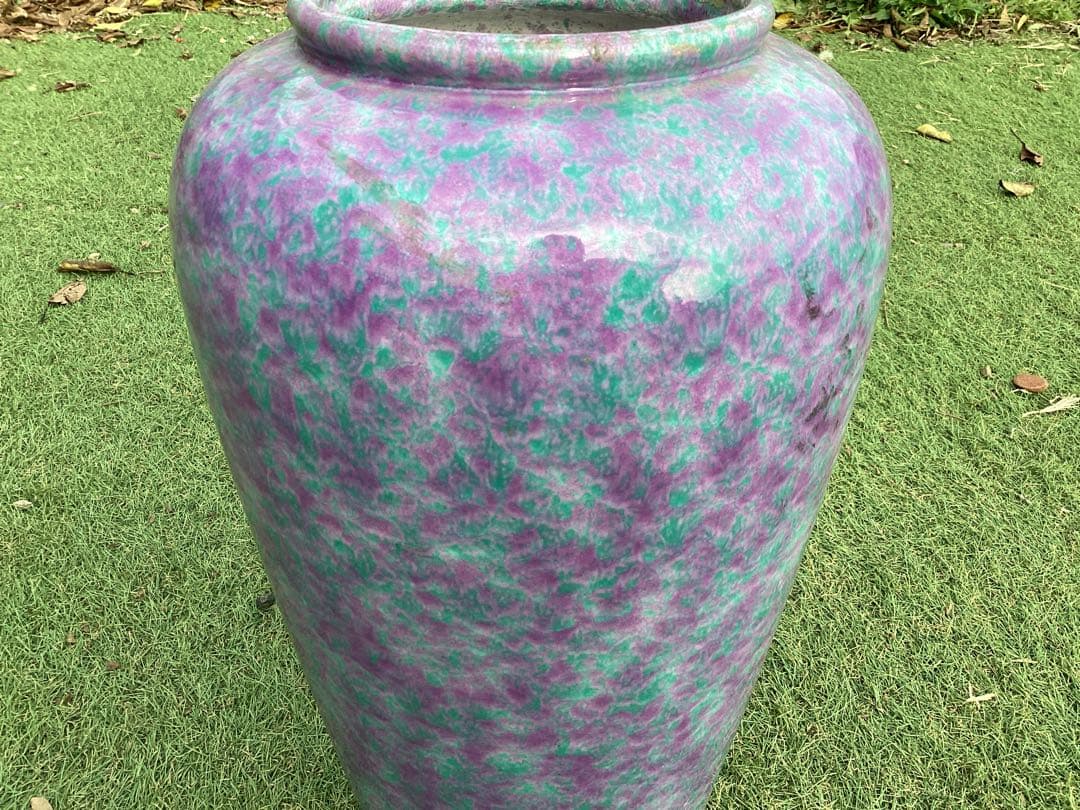 西ドイツ製　花瓶　フラワーベース　傘立て　陶器