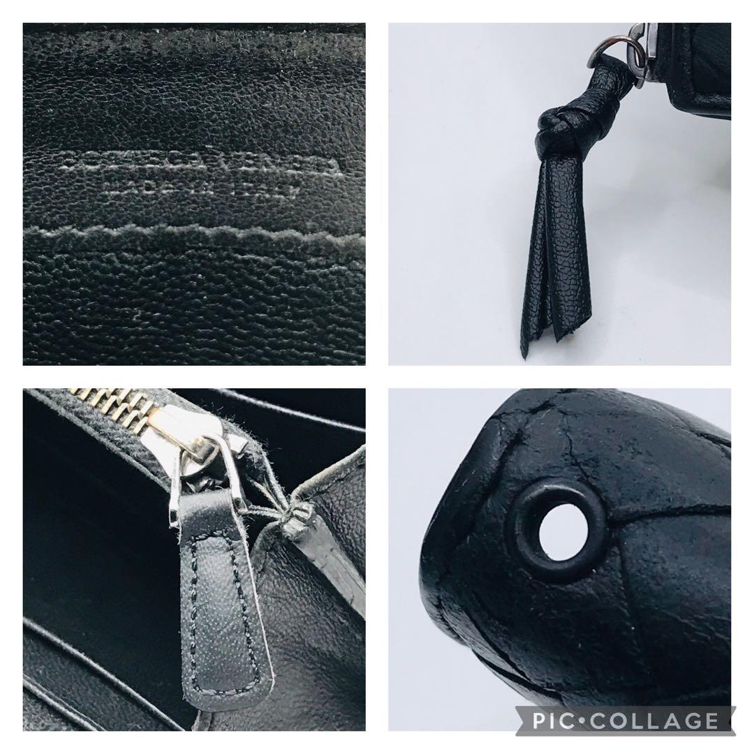 ボッテガ ヴェネタ✨イントレチャート 長財布 L字ファスナー 黒 ブラック