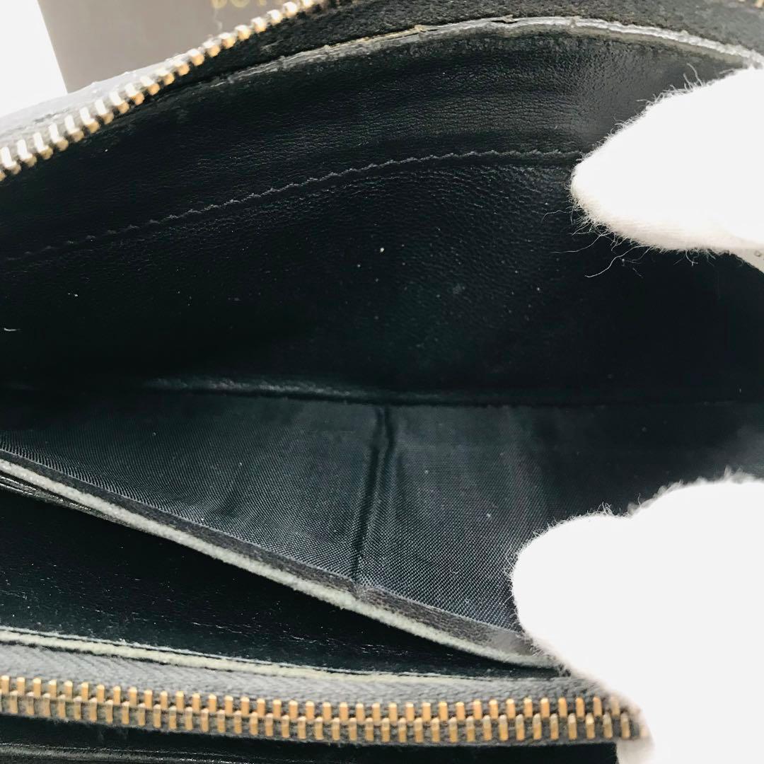 ボッテガ ヴェネタ✨イントレチャート 長財布 L字ファスナー 黒 ブラック