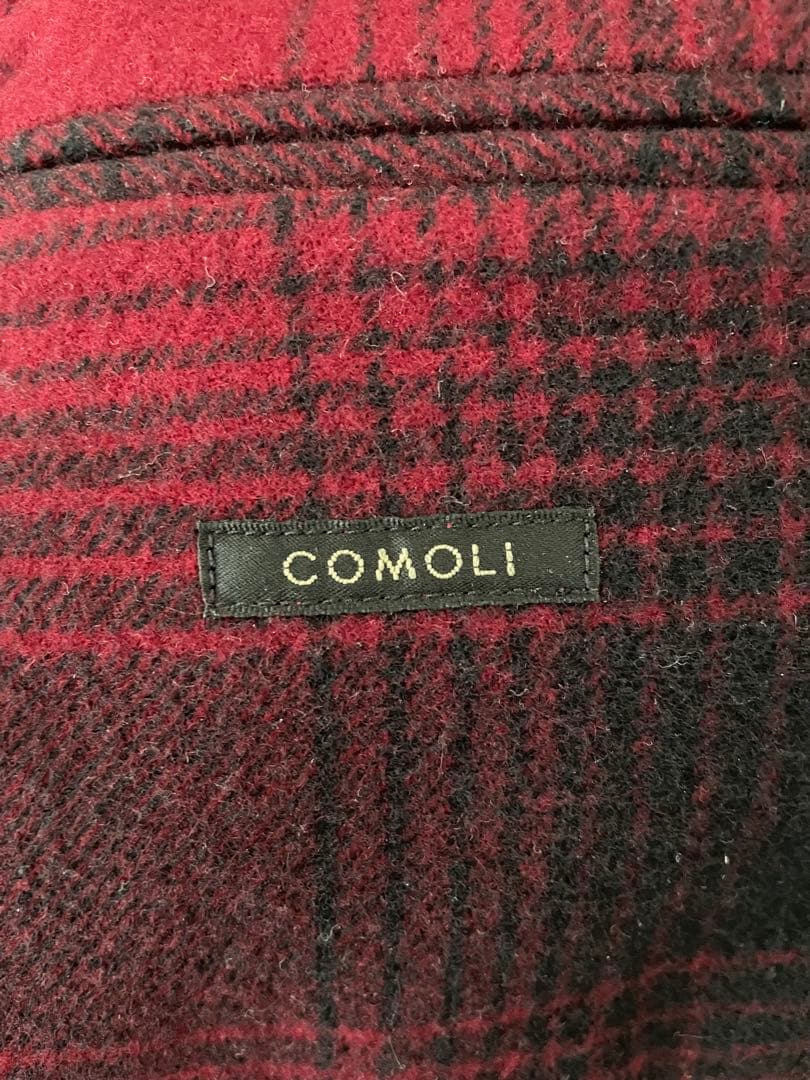 COMOLI ナッピングウール チェック マッキノウクルーザー