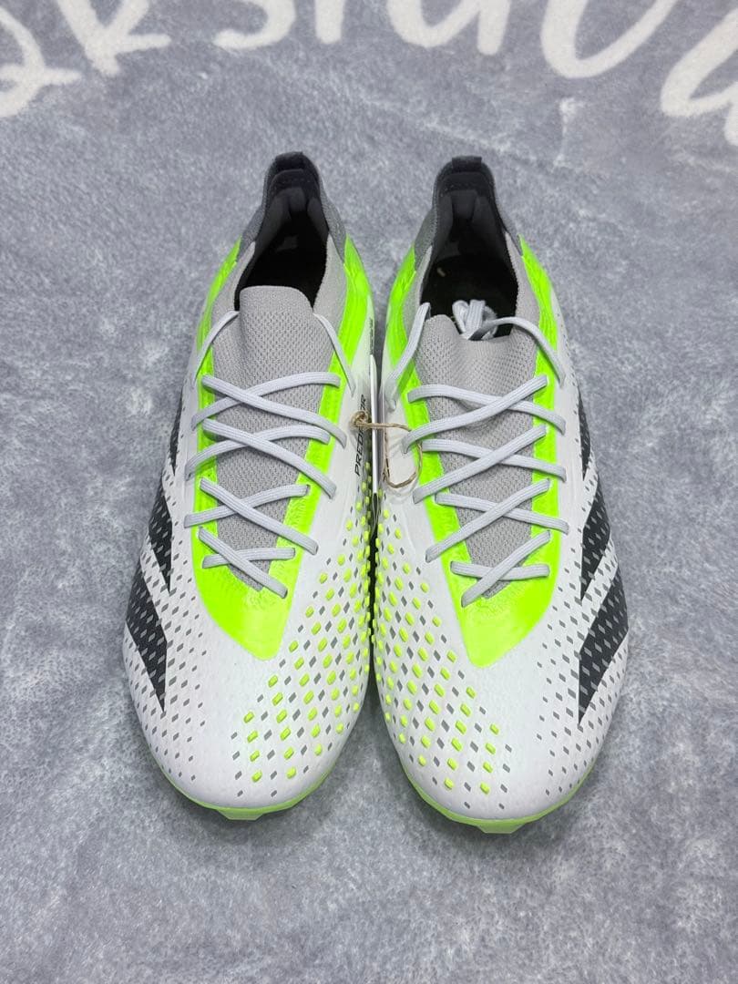 adidas Predator サッカーシューズ ホワイト/ライムグリーン