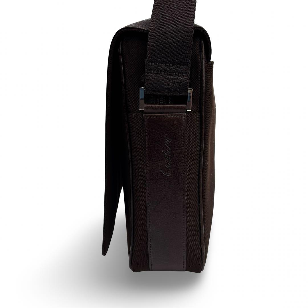 極美品】Cartier カルティエ サントス メッセンジャー ショルダー　レザー