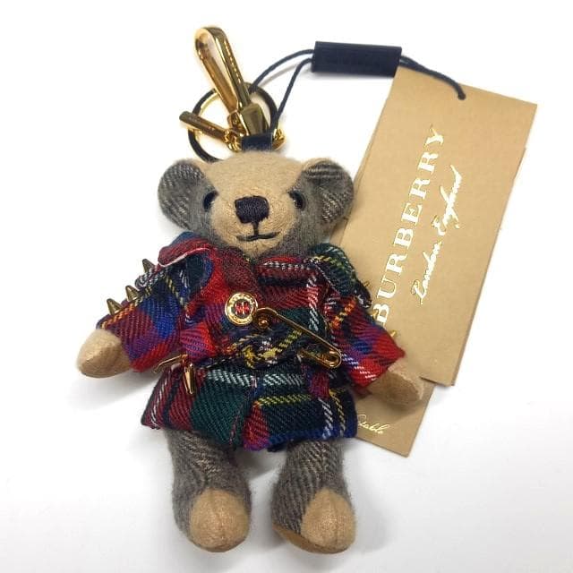 美品 入手困難品 バーバリー トーマスベア チャーム キーホルダー コート