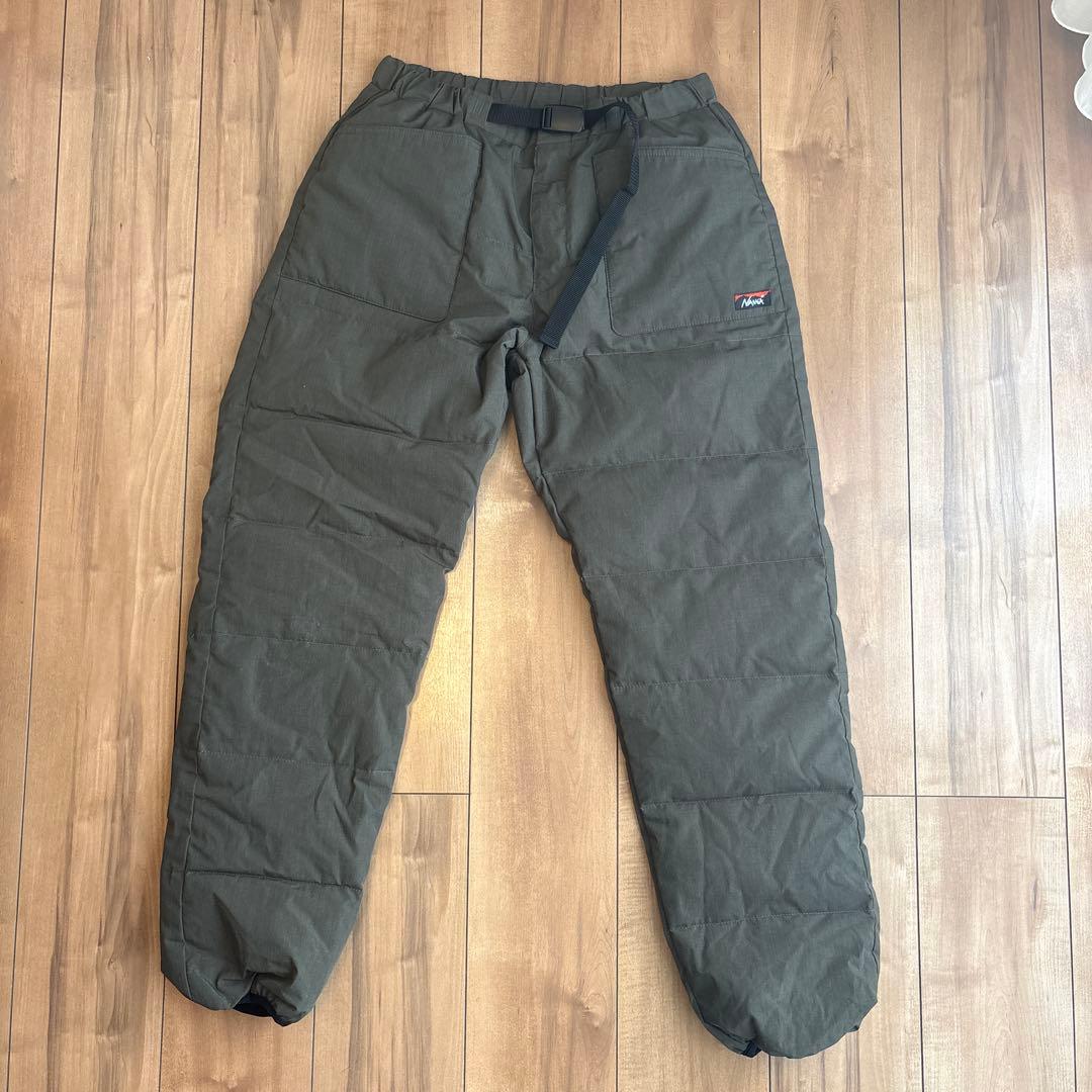NANGA ナンガ 別注モデル 焚火 DOWN PANTS タキビダウンパンツL