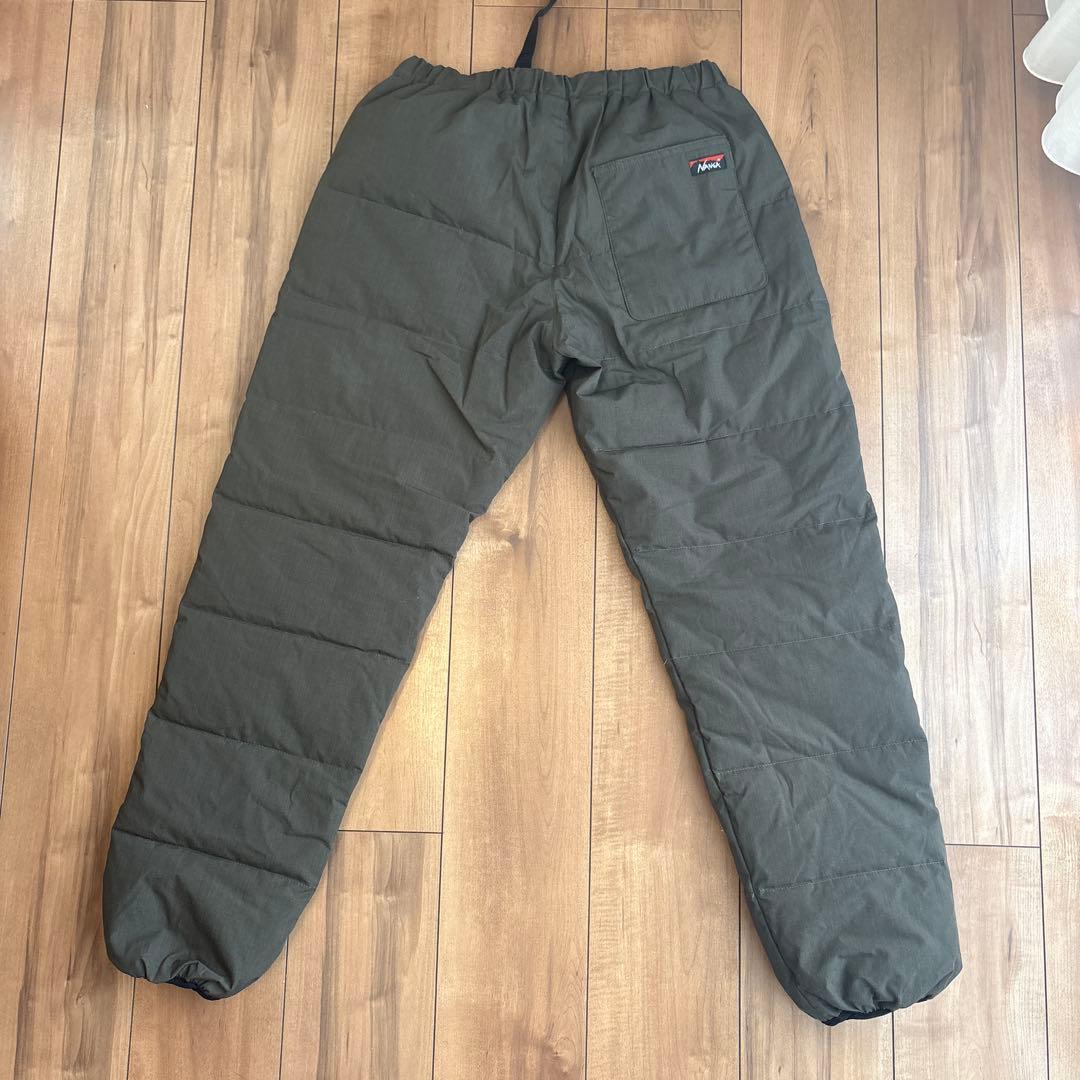 NANGA ナンガ 別注モデル 焚火 DOWN PANTS タキビダウンパンツL