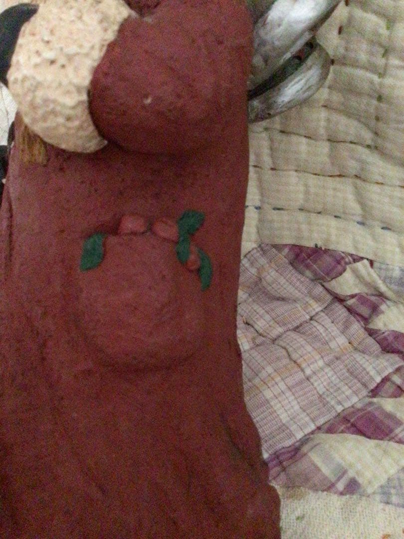 ヴィンテージ　クリスマスサンタクロース陶器置物 約25cm