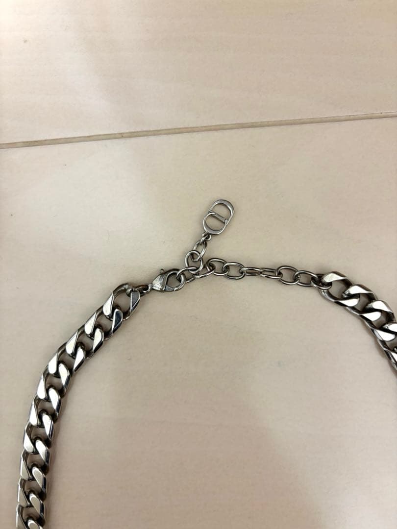 【年始セール】Dior チェーンネックレス ストーン付き