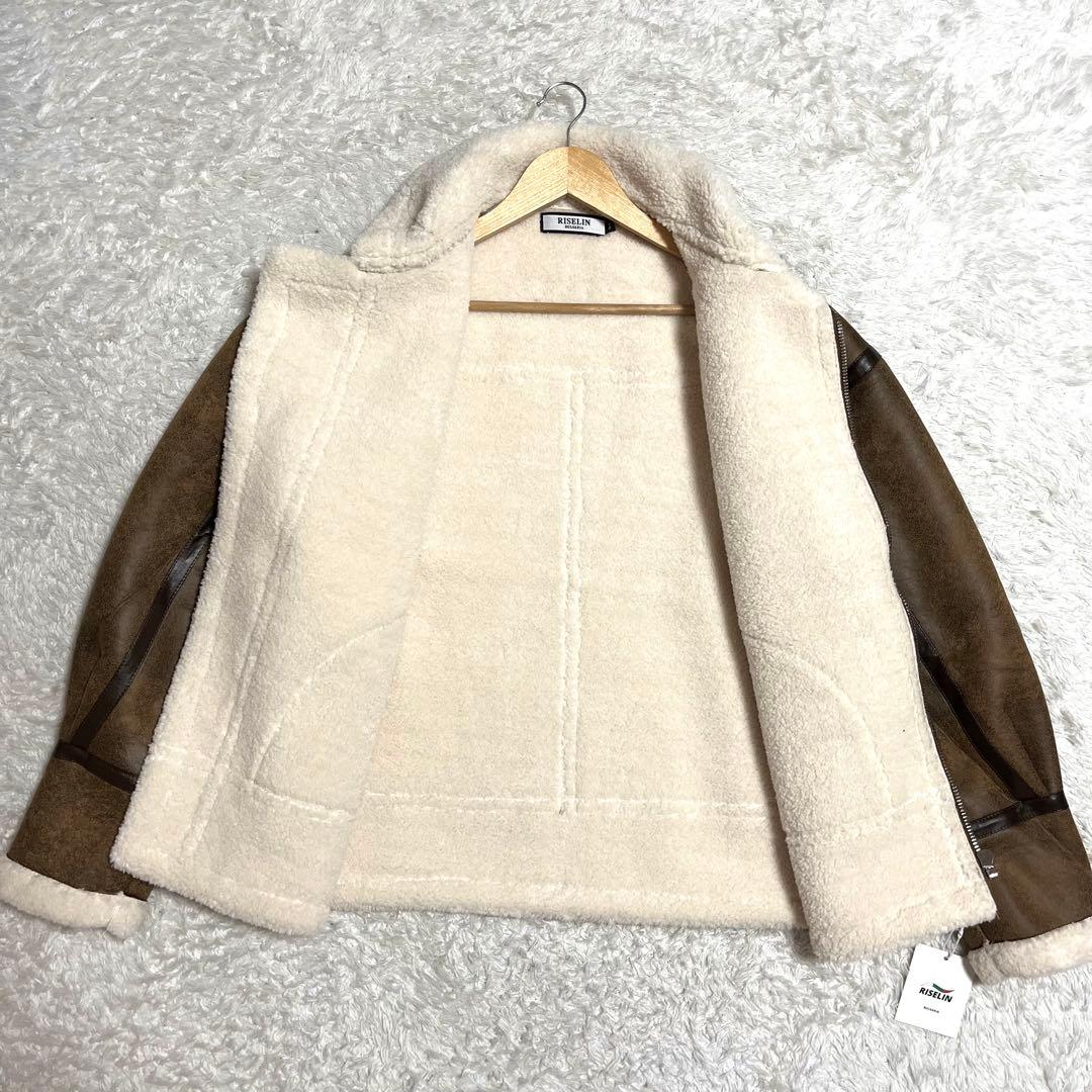 ✨新品未使用✨RISELIN リアルムートンジャケット 羊革 B-3 XLサイズ