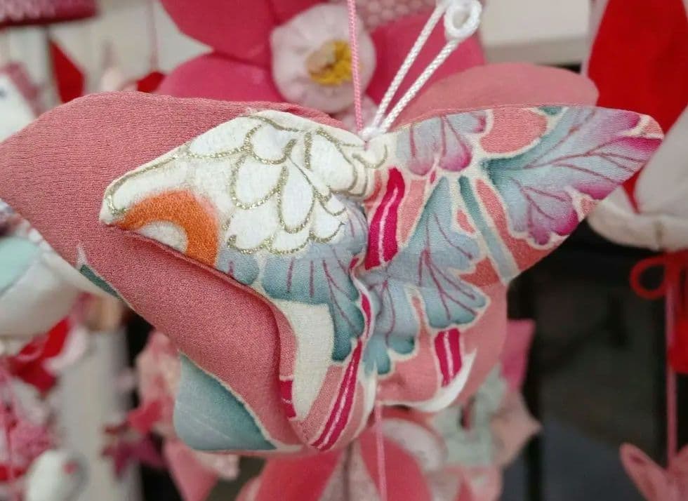 吊るし飾り　雛人形　ひな祭り　ちりめん細工 ✿傘付✿ ハンドメイド