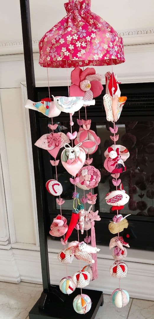 吊るし飾り　雛人形　ひな祭り　ちりめん細工 ✿傘付✿ ハンドメイド