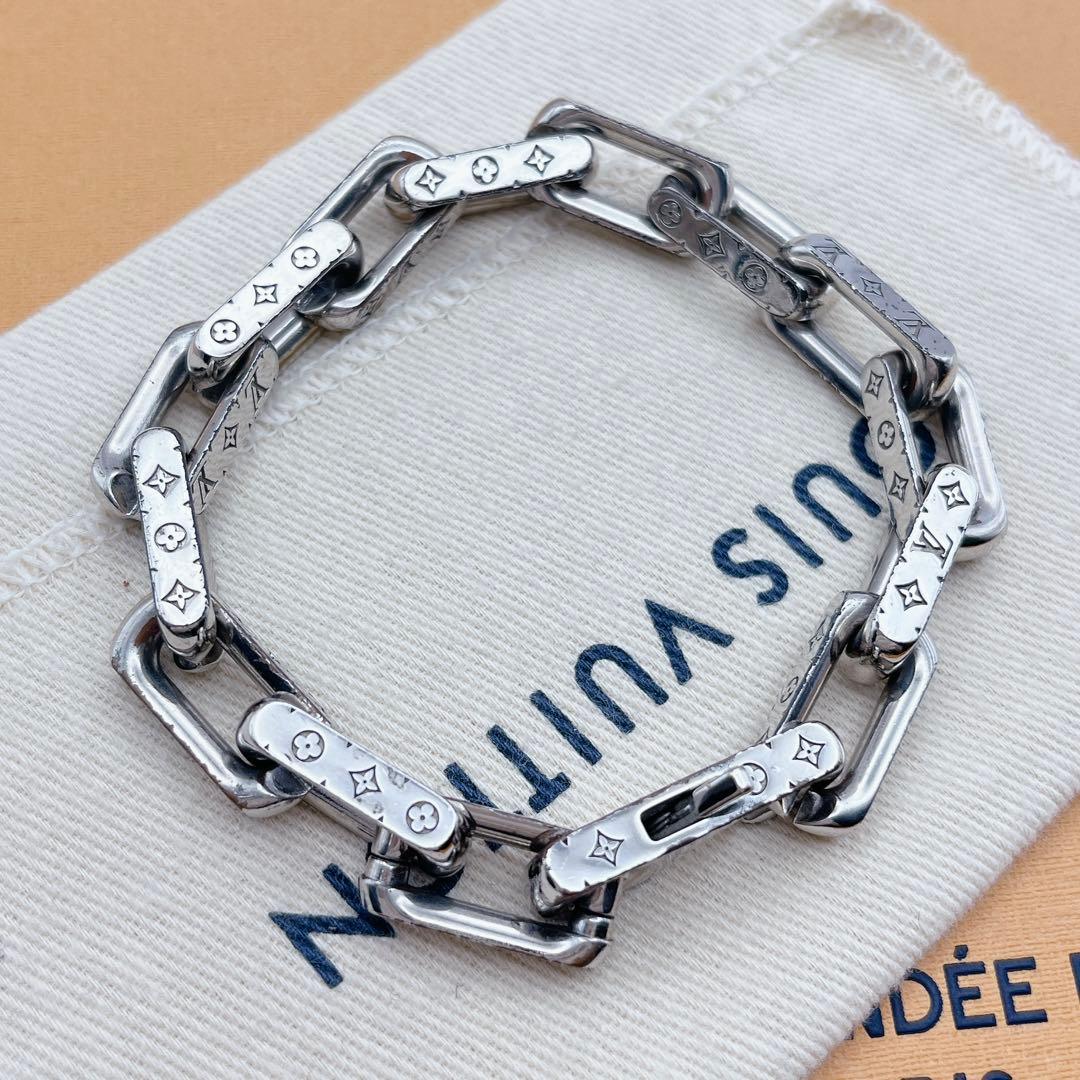 LOUIS VUITTON コリエ　チェーン　ブレスレット　モノグラム　シルバー