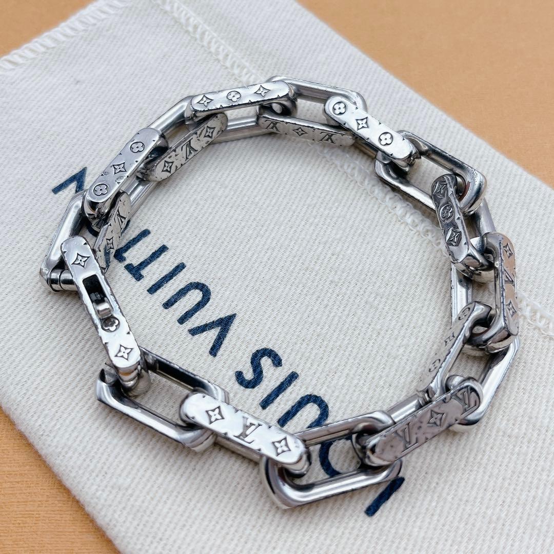 LOUIS VUITTON コリエ　チェーン　ブレスレット　モノグラム　シルバー