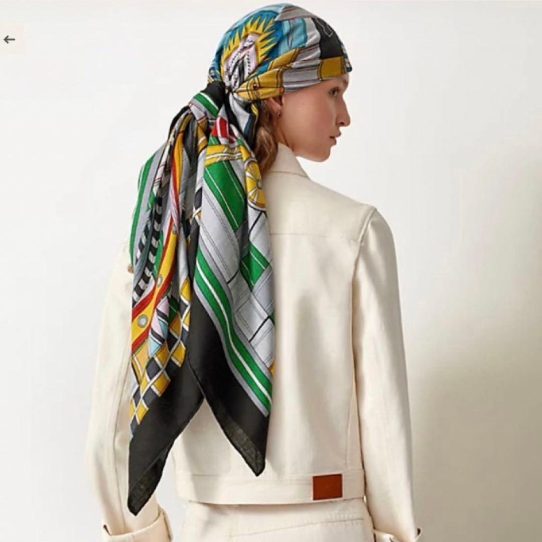 エルメス　カシシル　カシミアシルク 140 カレジュアン　HERMES