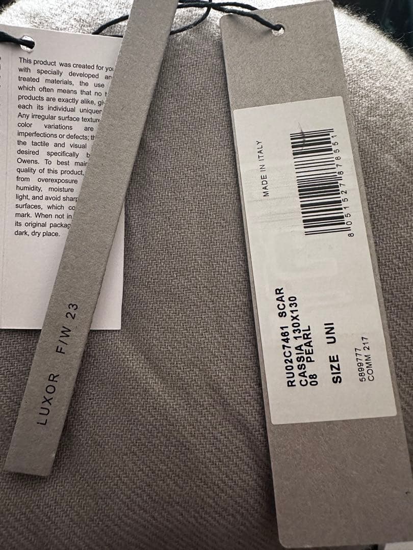 Rick Owens カシミヤ マフラー Pearl