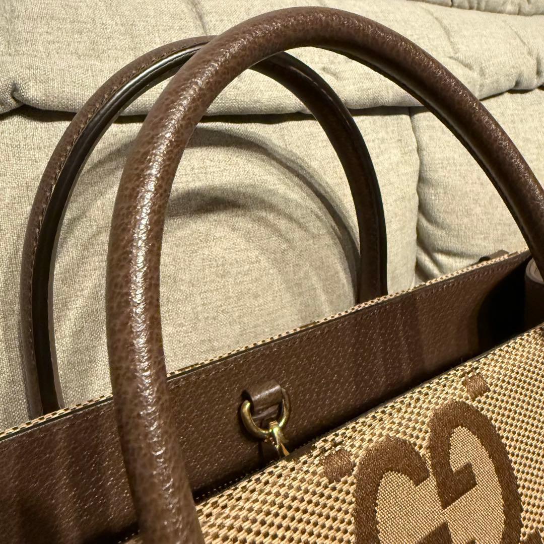 正規店 一回使用 GUCCI グッチ ジャンボGG トートバッグ