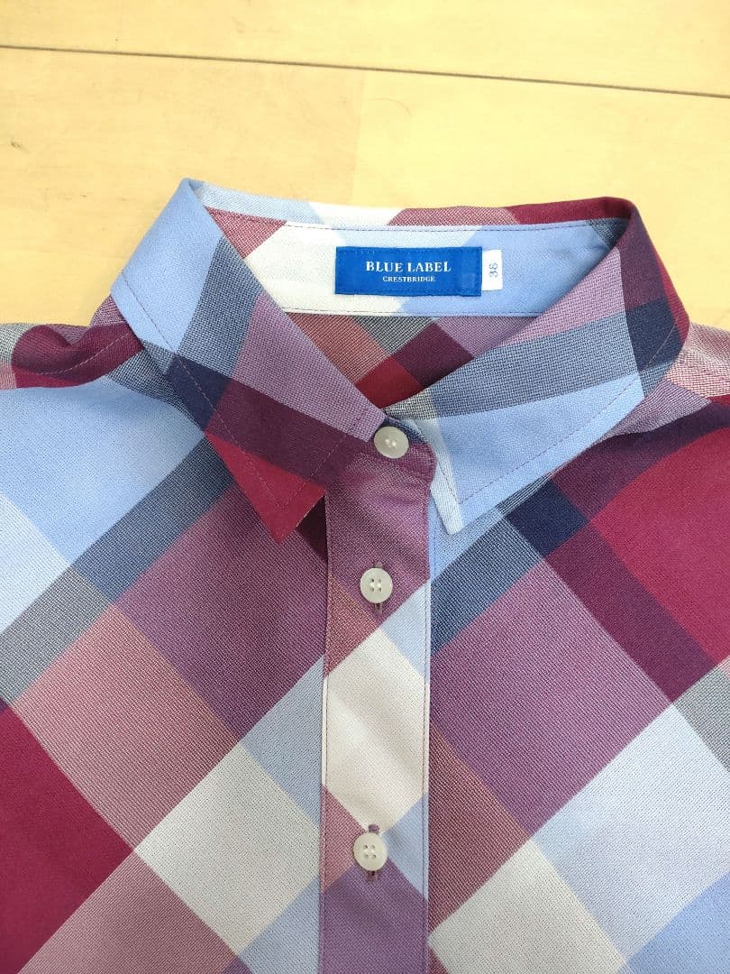 BLUE LABEL チェック柄 半袖シャツ サイズ38