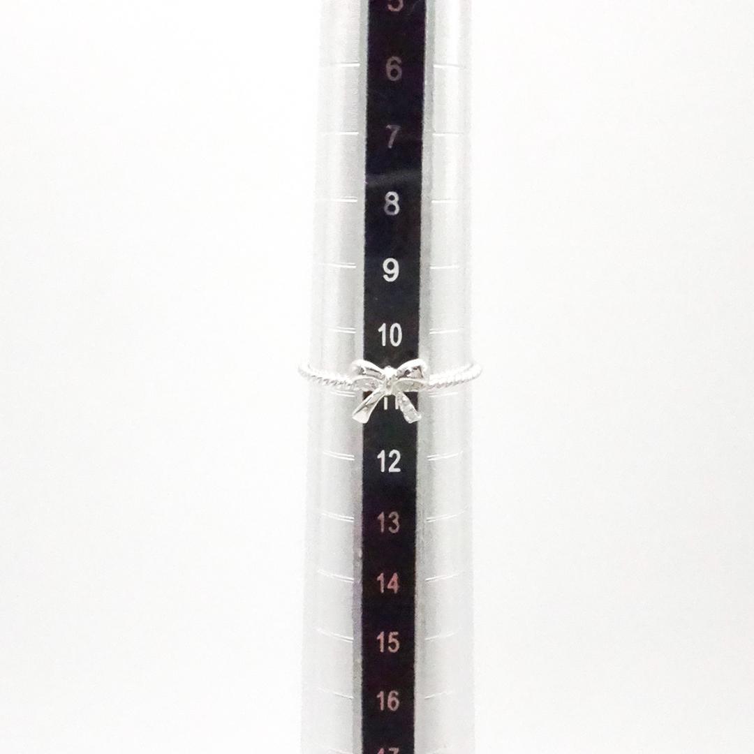【美品】K10 ホワイトゴールド 天然ダイヤモンド リング＊11号 0.83g