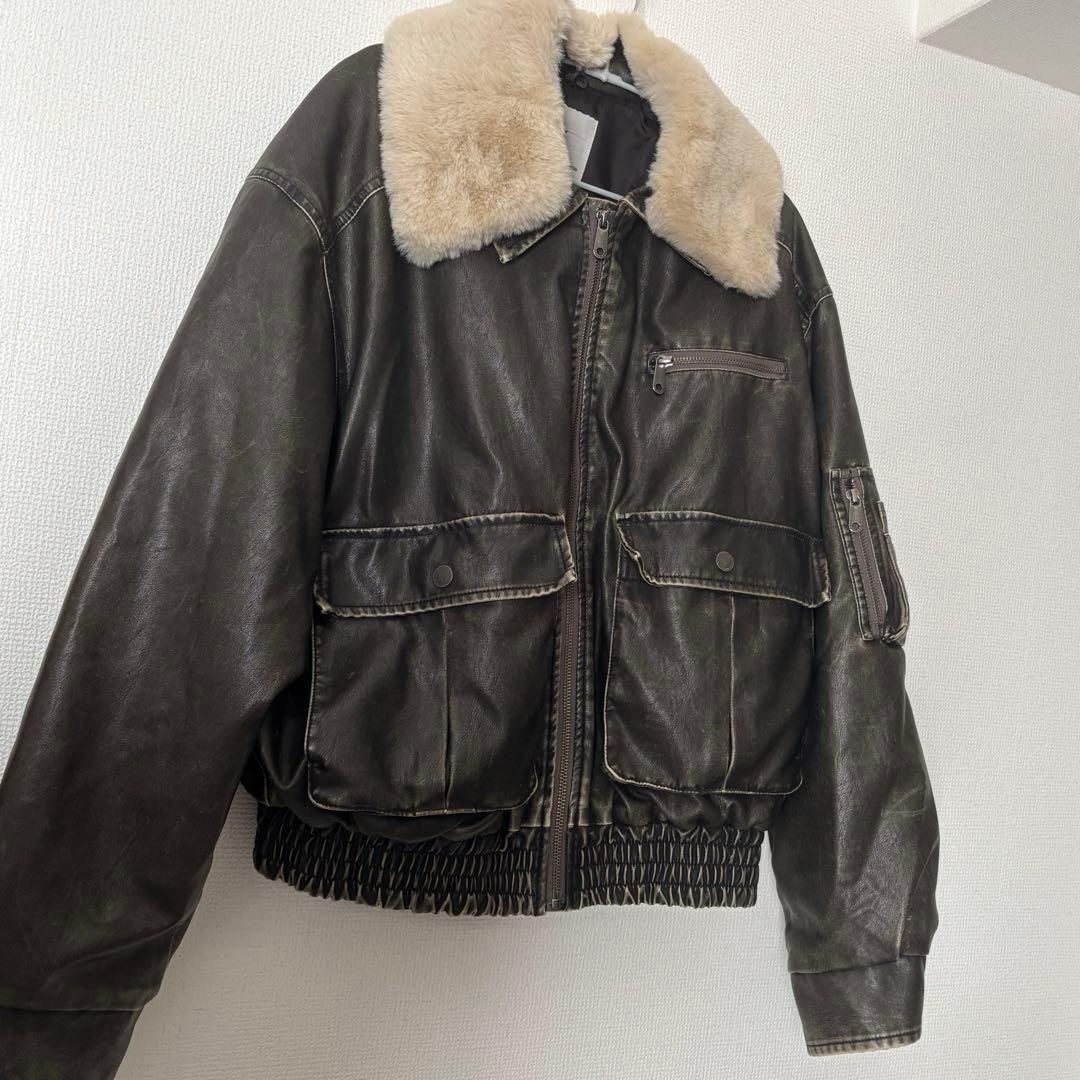 SLY VINTAGE FALEATHER S/BZショートジャケット