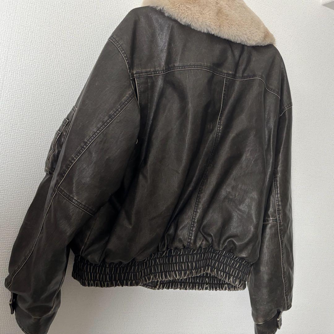SLY VINTAGE FALEATHER S/BZショートジャケット