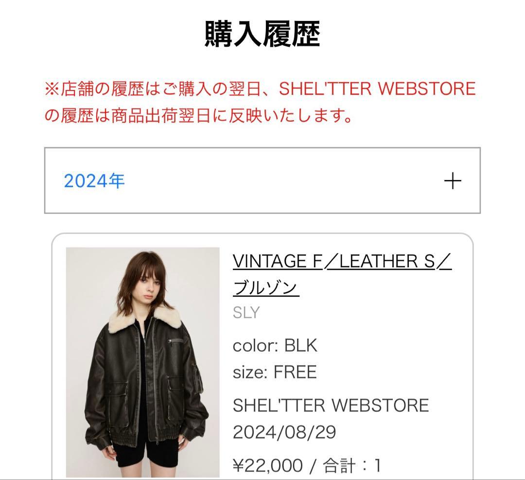 SLY VINTAGE FALEATHER S/BZショートジャケット
