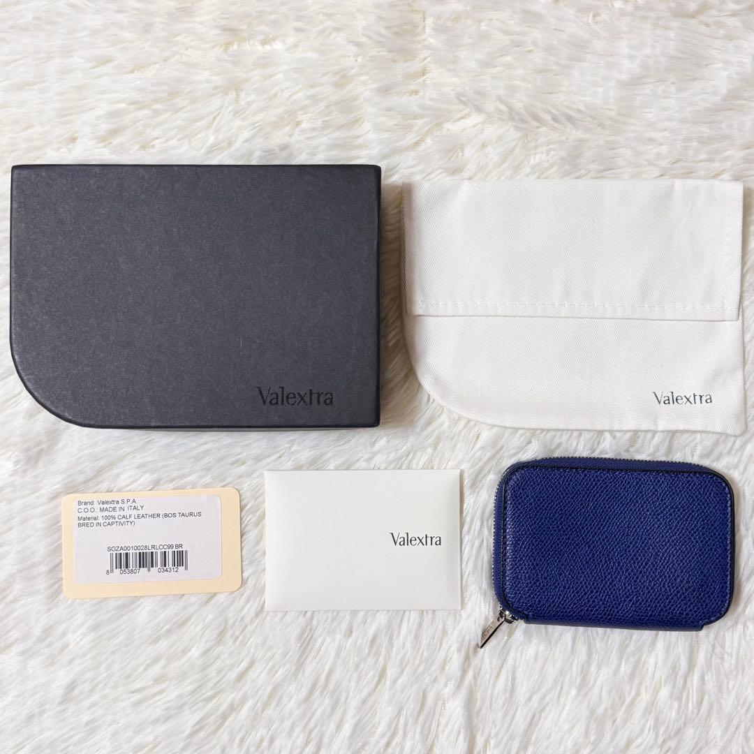 【美品】Valextra ヴァレクストラ ラウンドジップ ミニウォレット レザー