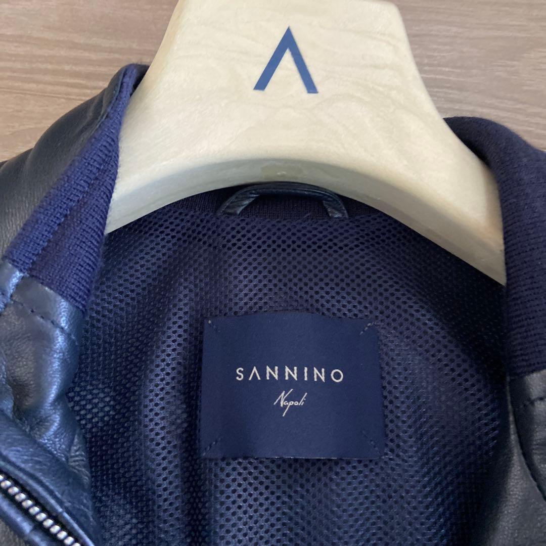 【美品】SANNINO レザーブルゾン