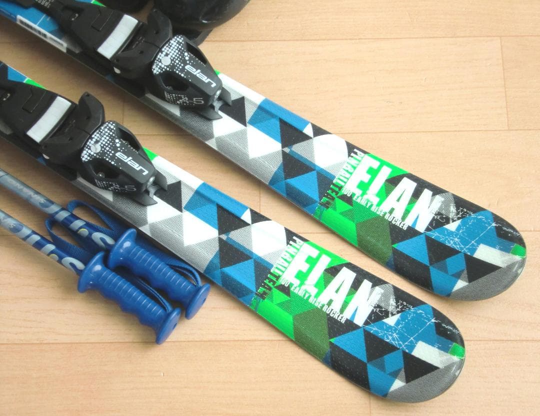 ■■送料無料■ELAN＋Hart■子供用スキー4点セット■100/20■WAX■