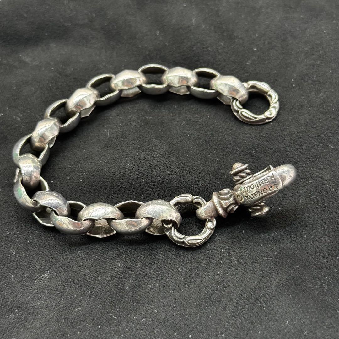 美品✨レオナードカムホート シルクリンク ロンワンズ ブレスレット シルバー